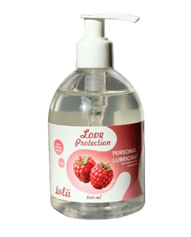 Лубрикант на водной основе Love Protection Raspberry с ароматом малины - 300 мл. - Lola Games - купить с доставкой в Грозном