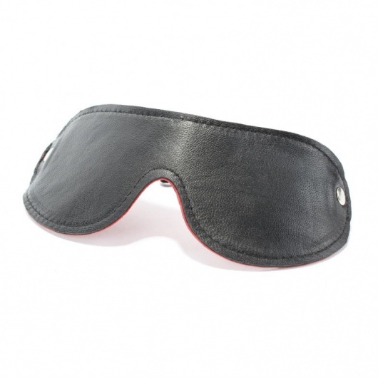 Красная кожаная маска на глаза - БДСМ Арсенал - купить с доставкой в Грозном
