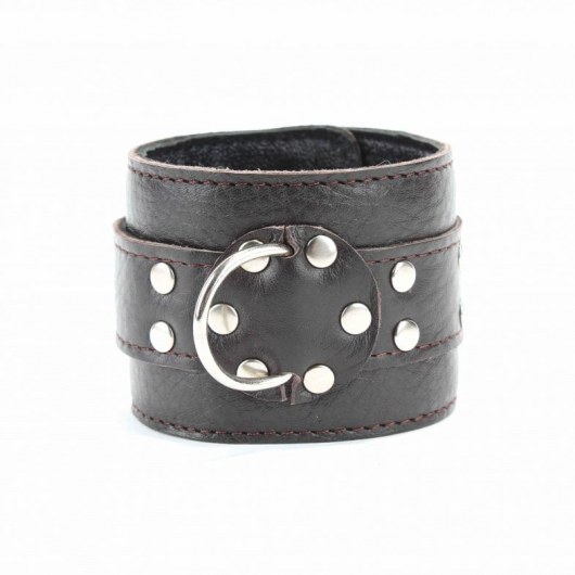 Кожаные наручники на металлической цепочке - БДСМ Арсенал - купить с доставкой в Грозном