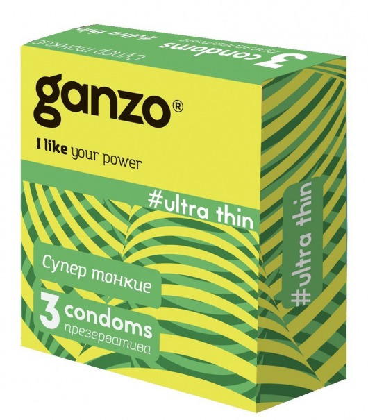 Ультратонкие презервативы Ganzo Ultra thin - 3 шт. - Ganzo - купить с доставкой в Грозном