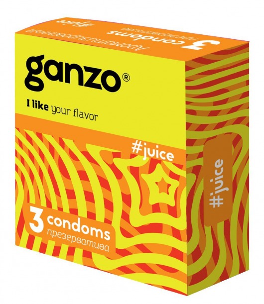 Ароматизированные презервативы Ganzo Juice - 3 шт. - Ganzo - купить с доставкой в Грозном