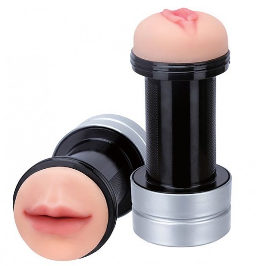 Двусторонний мастурбатор REALSTUFF 2 IN 1 HUMMER MOUTH   VAGINA - ротик и вагина - Dream Toys - в Грозном купить с доставкой