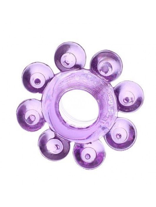 Мягкая фиолетовая гелевая насадка - Toyfa Basic - в Грозном купить с доставкой