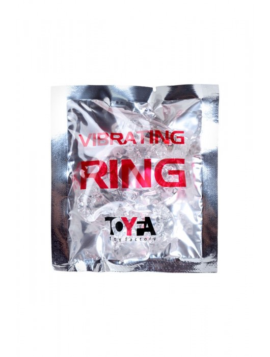 Прозрачное эрекционное кольцо с вибратором  и подхватом - Toyfa Basic - в Грозном купить с доставкой