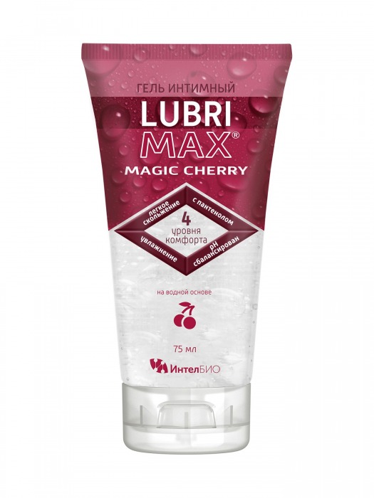 Интимный гель-смазка на водной основе Lubrimax Magic Cherry - 75 мл. - ИнтелБИО - купить с доставкой в Грозном