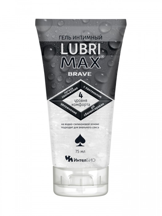 Водно-силиконовый интимный гель-смазка Lubrimax Brave - 75 мл. - ИнтелБИО - купить с доставкой в Грозном