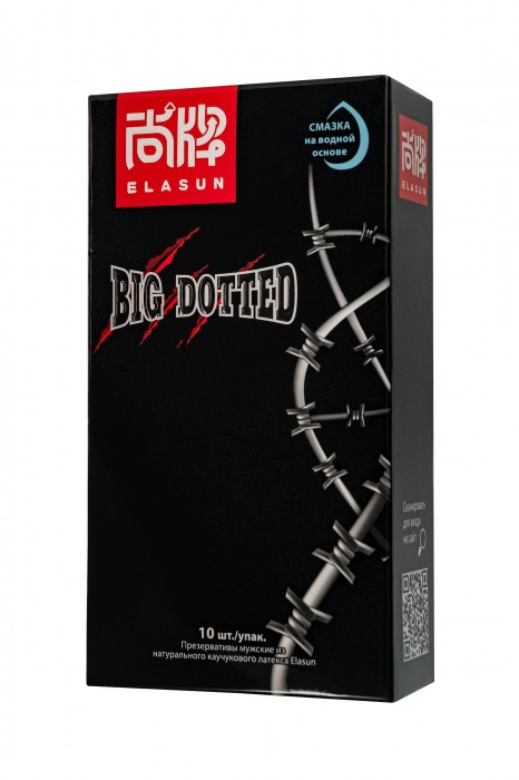 Презервативы с точками Elasun Big Dotted - 10 шт. - Elasun - купить с доставкой в Грозном