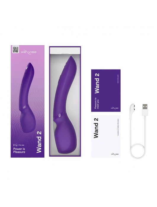Фиолетовый жезловый вибратор We-Vibe Wand 2 - 27,3 см. - We-vibe