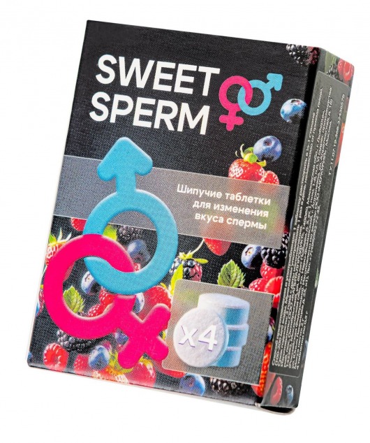 Шипучие таблетки для мужчин Sweet Sperm для изменения вкуса спермы (4 шт. по 0,5 гр.) - Капиталпродукт - купить с доставкой в Грозном