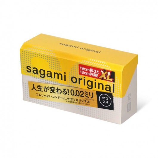 Презервативы увеличенного размера Sagami Original 0.02 XL-size - 12 шт. - Sagami - купить с доставкой в Грозном
