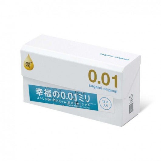 Увлажнённые презервативы Sagami Original 0.01 Extra Lub - 12 шт. - Sagami - купить с доставкой в Грозном