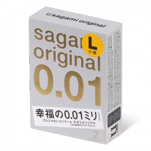 Презервативы Sagami Original 0.01 L-size увеличенного размера - 2 шт. - Sagami - купить с доставкой в Грозном