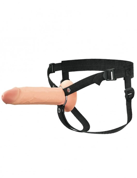 Полый страпон на ремнях 8’’ Hollow Silicone Strap-on - Pipedream - купить с доставкой в Грозном