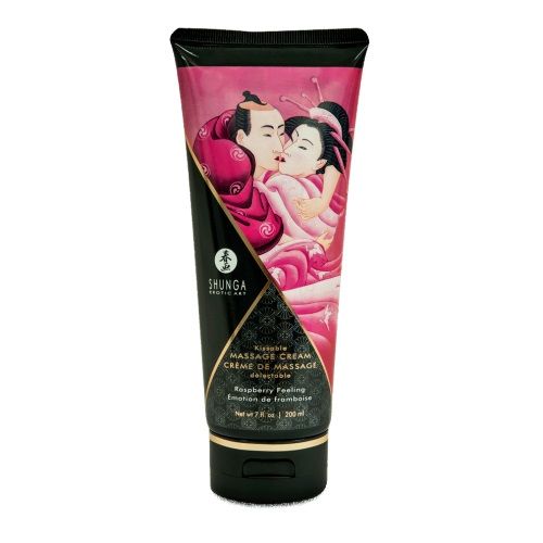 Массажный крем для тела с ароматом малины Raspberry feeling - 200 мл. - Shunga - купить с доставкой в Грозном