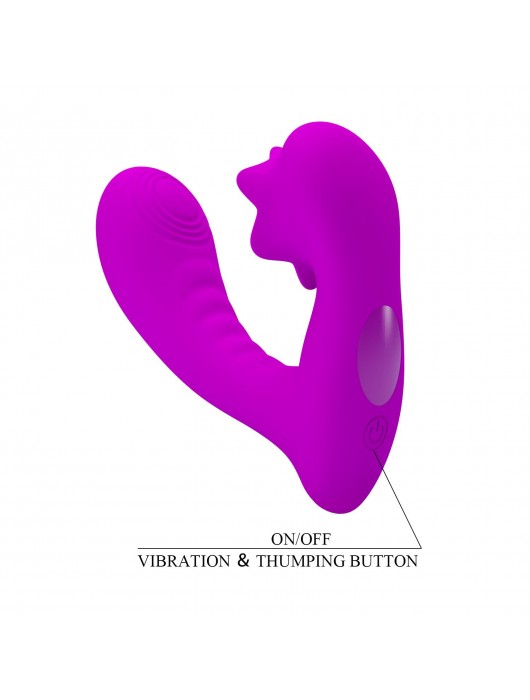 Лиловый вибратор Nadal для двойной стимуляции - Baile