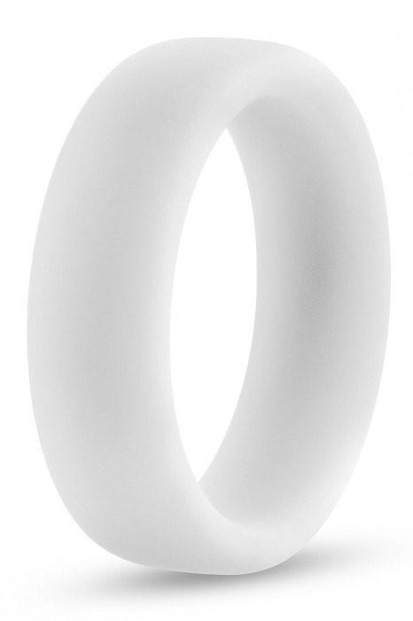 Белое люминесцентное эрекционное кольцо Silicone Glo Cock Ring - Blush Novelties - в Грозном купить с доставкой