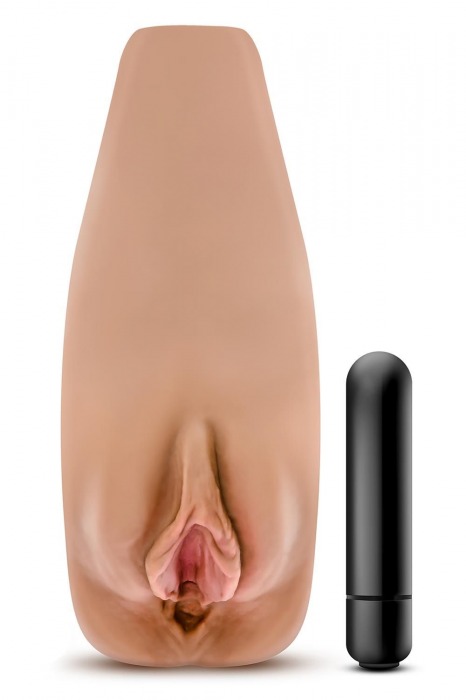 Маструбатор-вагина с вибрацией Soft   Wet Renata Realistic Tan Masturbator - Blush Novelties - в Грозном купить с доставкой
