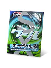 Презерватив Sagami Xtreme Mint с ароматом мяты - 1 шт. - Sagami - купить с доставкой в Грозном