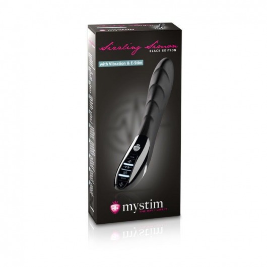Вибратор с электростимуляцией Sizzling Simon Black Edition - 27 см. - MyStim - купить с доставкой в Грозном