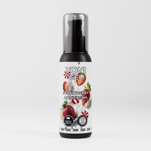 Лубрикант для орального секса SGAN со вкусом клубники со сливками - 100 мл. - SGAN - купить с доставкой в Грозном