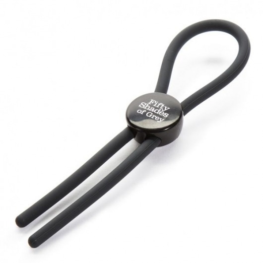 Тёмно-серое эрекционное кольцо с зажимом Again and Again Adjustable Cock Ring - Fifty Shades of Grey - в Грозном купить с доставкой