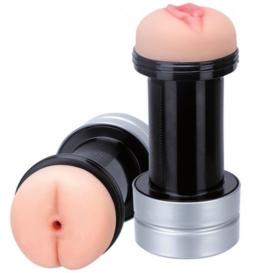 Мастурбатор 2-в-1 REALSTUFF 2 IN 1 HUMMER ANUS   VAGINA: вагина и анус - Dream Toys - в Грозном купить с доставкой