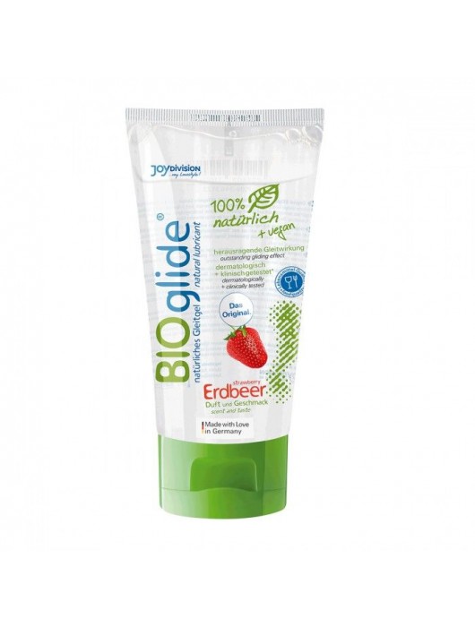 Гель-смазка на водной основе с ароматом клубники BioGlide - 80 мл. - Joy Division - купить с доставкой в Грозном