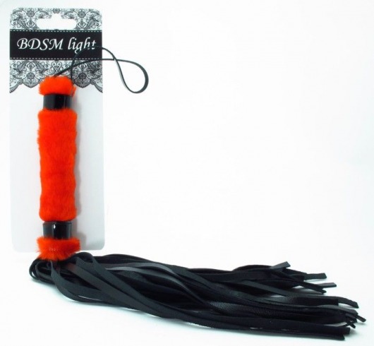 Нежная плеть с красным мехом BDSM Light - 43 см. - БДСМ Арсенал - купить с доставкой в Грозном