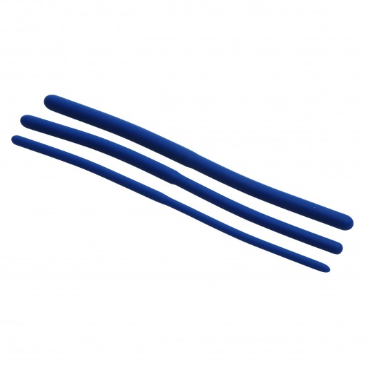 Набор из 3 синих силиконовых уретральных расширителей Invasion Silicone Urethral Sound Trainer Set - XR Brands - купить с доставкой в Грозном