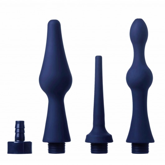 Набор из 3 универсальных насадок для анального душа Universal 3 Piece Silicone Enema Attachment Set - XR Brands - купить с доставкой в Грозном