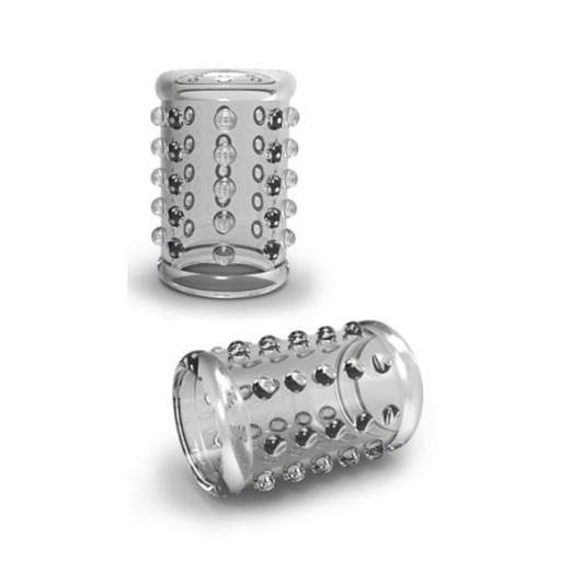 Прозрачная насадка на пенис с шишечками STAY HARD COCK SLEEVE 02 CLEAR - Blush Novelties - в Грозном купить с доставкой