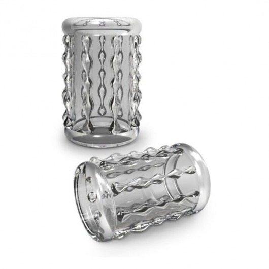 Прозрачная насадка с бороздками STAY HARD COCK SLEEVE 04 CLEAR - Blush Novelties - в Грозном купить с доставкой