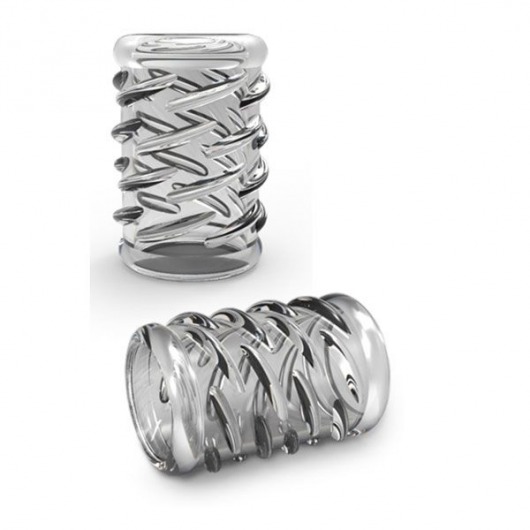 Прозрачная насадка с объёмными чёрточками STAY HARD COCK SLEEVE 06 CLEAR - Blush Novelties - в Грозном купить с доставкой