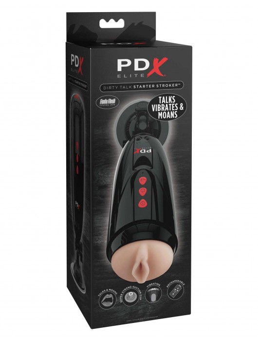 Мастурбатор-вагина с вибрацией Dirty Talk Starter Stroker - Pipedream - в Грозном купить с доставкой