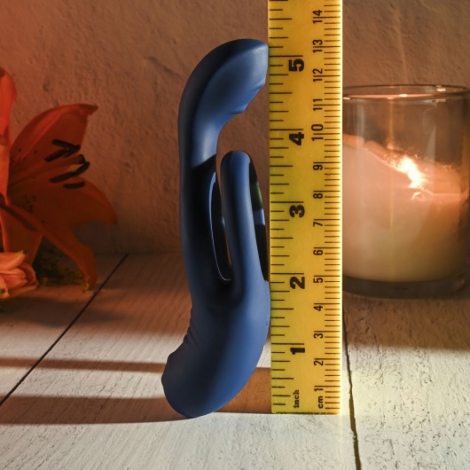 Синее эрекционное виброкольцо с двойным подхватом мошонки Ring Around The Rosy - Zero Tolerance - в Грозном купить с доставкой