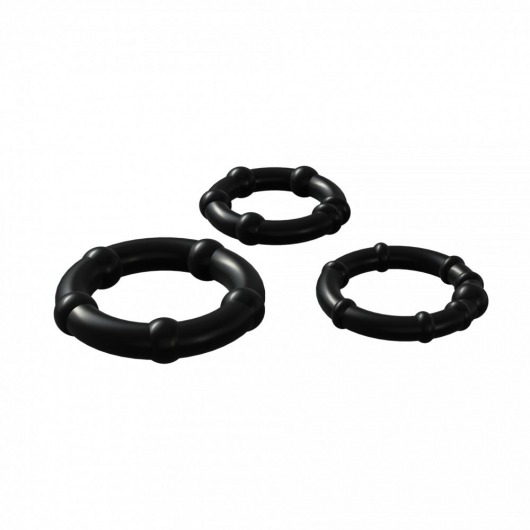 Набор из 3 черных эрекционных колец Babooom Ring Set - Adrien Lastic - в Грозном купить с доставкой