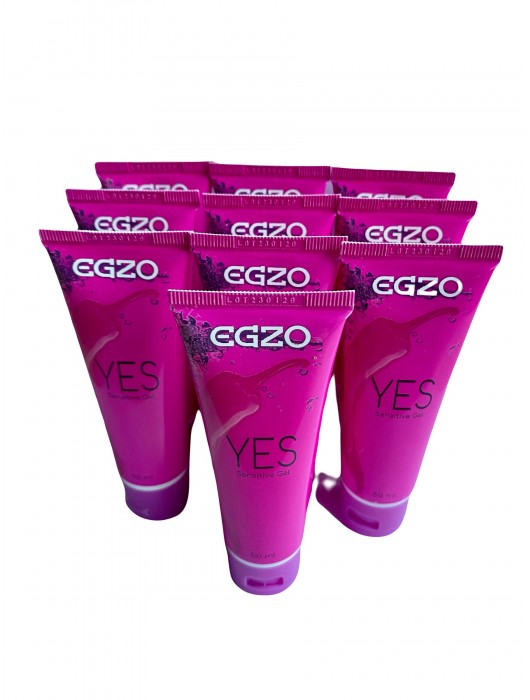 Набор из 10 согревающих лубрикантов на водной основе Egzo Yes (по 50 мл.) - EGZO - купить с доставкой в Грозном