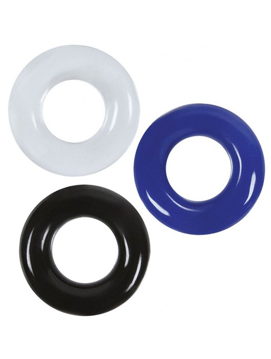 Набор из 3 эрекционных колец без рельефа - Boys of Toys - в Грозном купить с доставкой