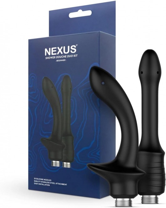 Набор из 2 насадок для анального душа Shower Douche Duo Kit Beginner - Nexus Range - купить с доставкой в Грозном