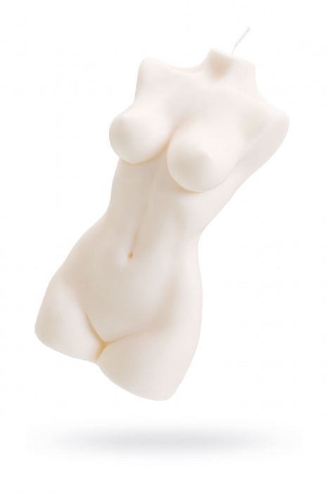 Белая интерьерная свеча в форме женского торса - 850 гр. - Pecado - купить с доставкой в Грозном