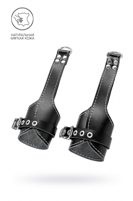 Черные подвесы с белой строчкой - Pecado - купить с доставкой в Грозном