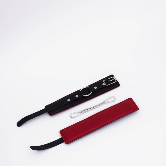 Черно-красные кожаные оковы - Crazy Handmade - купить с доставкой в Грозном