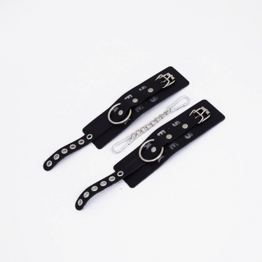 Черные кожаные наручники Sex - Crazy Handmade - купить с доставкой в Грозном