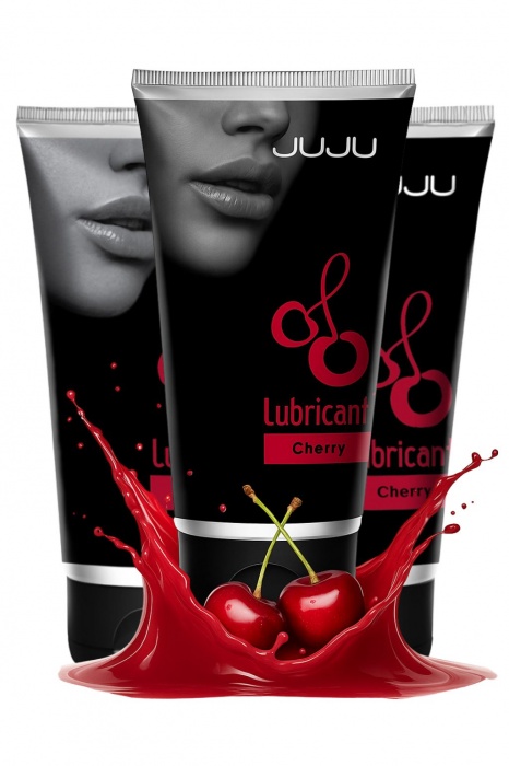 Набор из 3 съедобных лубрикантов JUJU со вкусом вишни - JuJu - купить с доставкой в Грозном