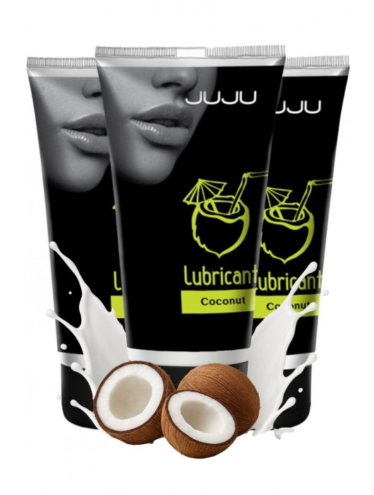 Набор из 3 съедобных лубрикантов JUJU со вкусом кокоса - JuJu - купить с доставкой в Грозном