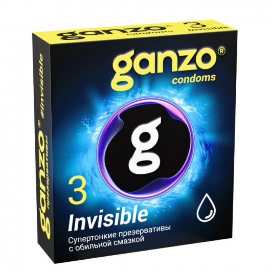 Супертонкие презервативы Ganzo Invisible - 3 шт. - Ganzo - купить с доставкой в Грозном