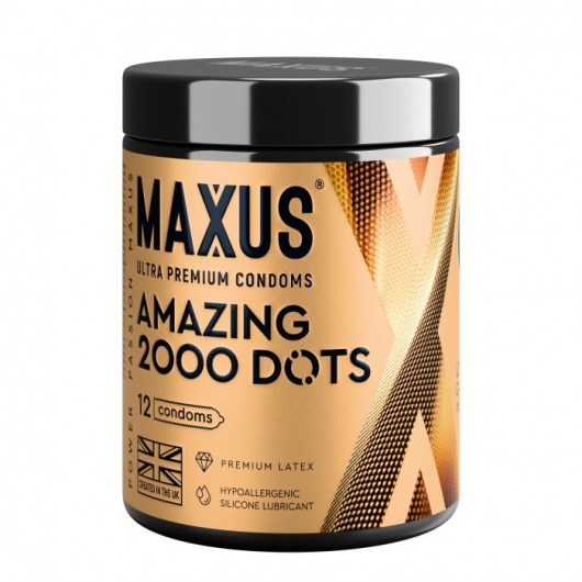 Точечные презервативы MAXUS 2000 Amazing Dots с железным кейсом - 12 шт. - Maxus - купить с доставкой в Грозном