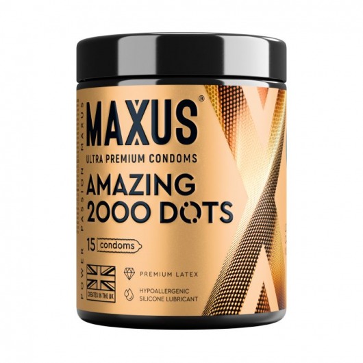 Точечные презервативы MAXUS 2000 Amazing Dots с железным кейсом - 15 шт. - Maxus - купить с доставкой в Грозном