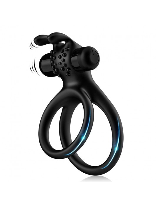 Черное эрекционное виброкольцо с подхватом мошонки Stay Hard - Boys of Toys - в Грозном купить с доставкой