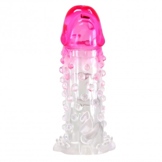Прозрачно-розовая насадка на пенис Wilford - 13,5 см. - Baile - в Грозном купить с доставкой